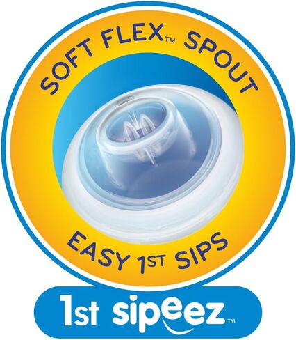 Nuby 2-Pack No-Spill Easy Grip Cup, 10 Ounce, Blue & Green in Saudi Arabia