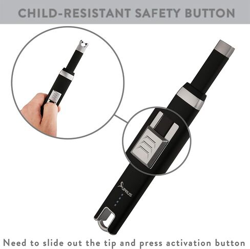 SUPRUS Candle Lighter Electric Rechargeable Arc Lighter with LED Battery Display Perfect for Candle Gas Stove Camping BBQ Party Gift Box in Kuwait