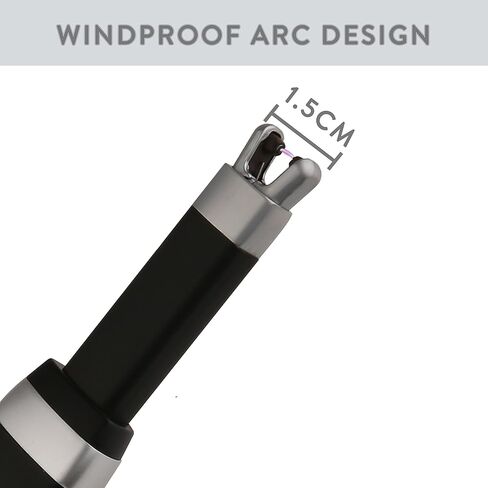 SUPRUS Candle Lighter Electric Rechargeable Arc Lighter with LED Battery Display Perfect for Candle Gas Stove Camping BBQ Party Gift Box in Kuwait