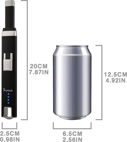 SUPRUS Candle Lighter Electric Rechargeable Arc Lighter with LED Battery Display Perfect for Candle Gas Stove Camping BBQ Party Gift Box in Kuwait