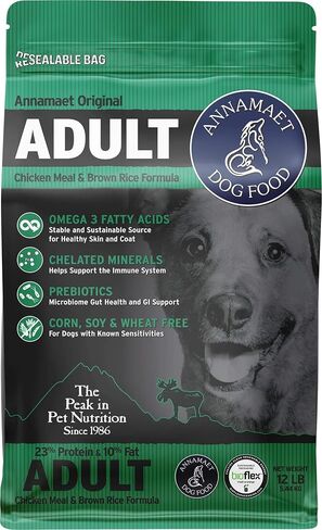 Annamaet Original Adult Formula Dry Dog Food, 23% Protein (Chicken & Brown Rice), 25-lb Bag in Saudi Arabia