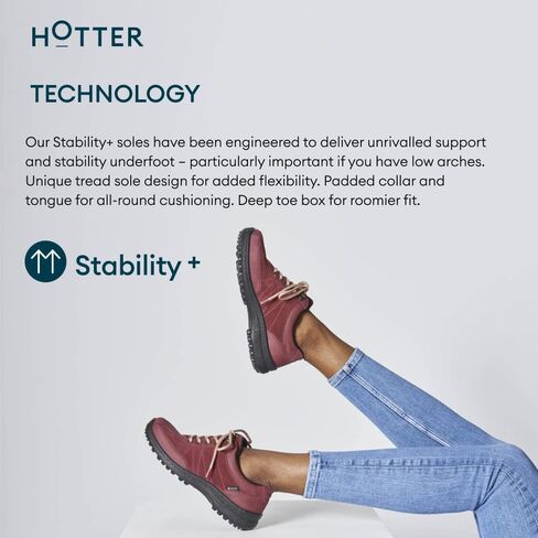 Hotter Women's Mist GTX Shoe Nubuck Suede Lace-Up Adult Casual Shoes Casual Shoe Gore-Tex in Kuwait