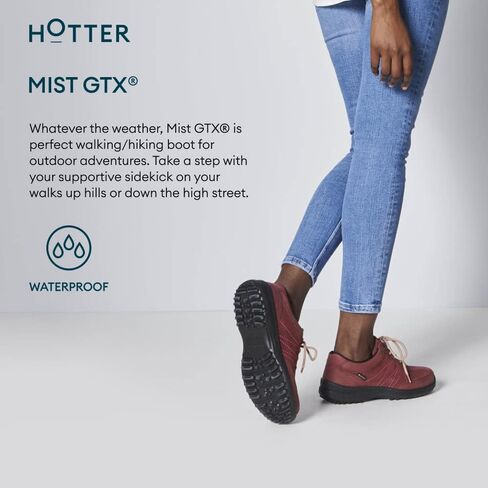 Hotter Women's Mist GTX Shoe Nubuck Suede Lace-Up Adult Casual Shoes Casual Shoe Gore-Tex in Kuwait
