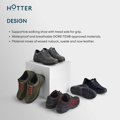Hotter Women's Mist GTX Shoe Nubuck Suede Lace-Up Adult Casual Shoes Casual Shoe Gore-Tex in Kuwait