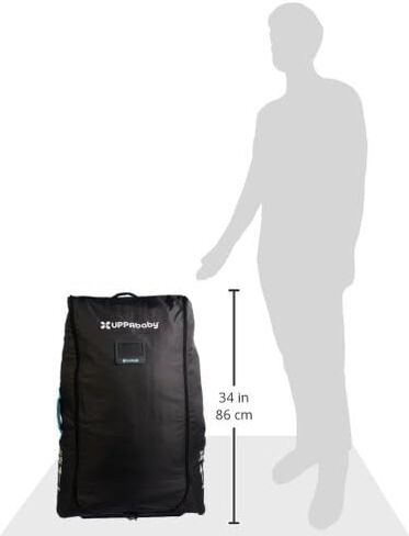 حقيبة سفر UPPAbaby RumbleSeat/Bassinet مع TravelSafe، أسود/أزرق in Kuwait