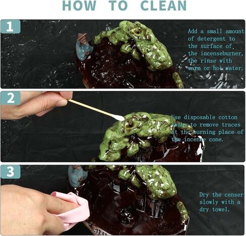 حامل البخور جبل باكلفتحات البخور حامل العصي البخور المخروط حامل البخور بتدفق خلفي مع 10 قطع من المخروط للديكور المنزلي ، الحرف اليدوية عيد الميلاد رأس السنة الجديدة in Kuwait