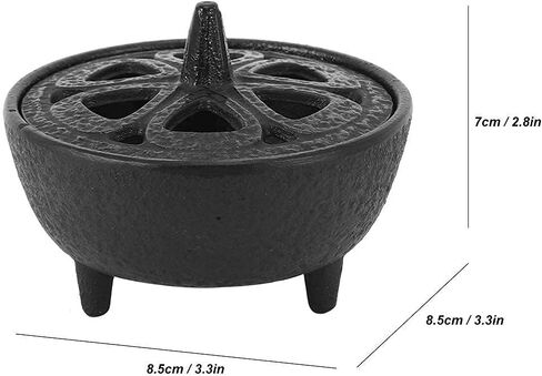 مبخرة مخروطية، مبخرة فحم مخروطية من الحديد الزهر على شكل زهرة اللوتس، حامل مبخرة الفحم للعلاج العطري لتزيين المنزل in Kuwait