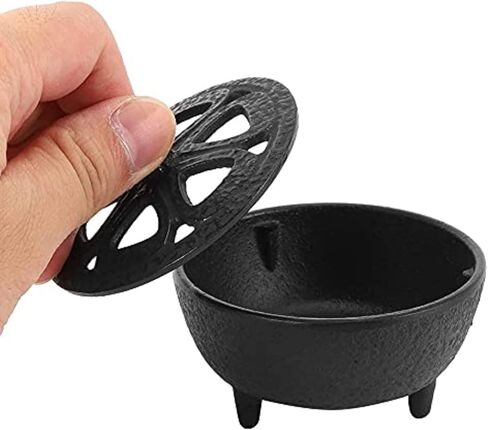 مبخرة مخروطية، مبخرة فحم مخروطية من الحديد الزهر على شكل زهرة اللوتس، حامل مبخرة الفحم للعلاج العطري لتزيين المنزل in Kuwait