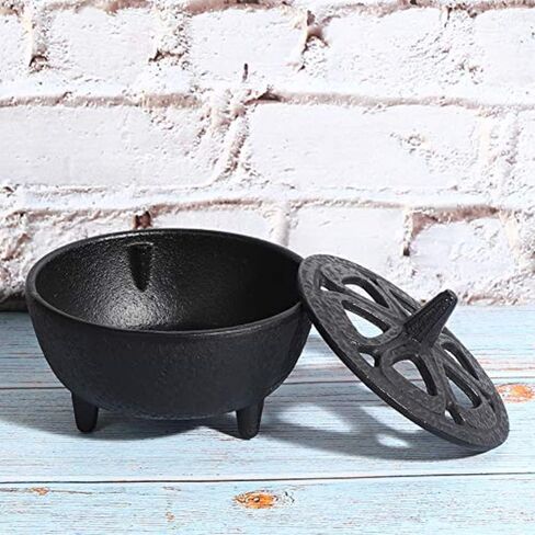 مبخرة مخروطية، مبخرة فحم مخروطية من الحديد الزهر على شكل زهرة اللوتس، حامل مبخرة الفحم للعلاج العطري لتزيين المنزل in Kuwait