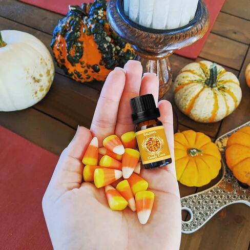 زيوت عطرية الخريف من سالكينج، زيوت عطرية فاخرة للناشر، مجموعة هدايا الزيوت المعطرة لرائحة صنع شموع الصابون - ذرة الحلوى، فطيرة اليقطين، عصير التفاح، الفانيليا، صنوبر الغابة، سنيكرز دودل in Kuwait