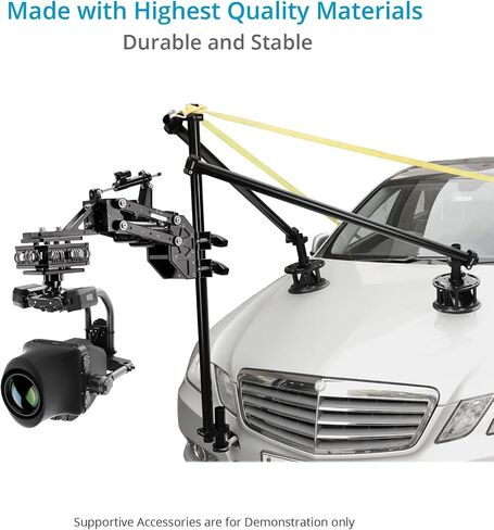 PROAIM Action-King 8" Suction Mount Car Camera Rigging System (ø48mm). 360° Rotating Clamps, Firm & Secure Suction Grip. Strong, Stable & Durable. Offers Desired Angle Setup (CM-ACKG-02) in Saudi Arabia