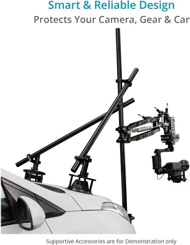 PROAIM Action-King 8" Suction Mount Car Camera Rigging System (ø48mm). 360° Rotating Clamps, Firm & Secure Suction Grip. Strong, Stable & Durable. Offers Desired Angle Setup (CM-ACKG-02) in Saudi Arabia