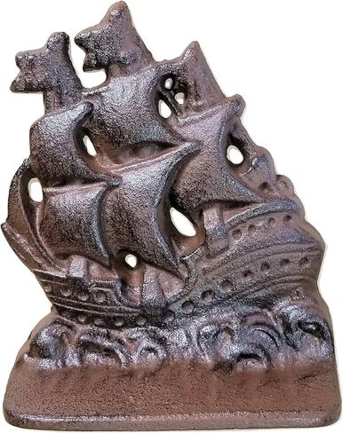 Cast Iron Sailing Ship Bookends Heavy in Kuwait