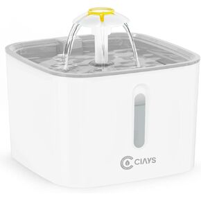 Ciays Cat Water Fountain - Automatic Pet Water Fountain, 84oz/2.5L Dog Water Dispenser with 3 Replacement Filters ，Ultra Slient Pump,BPA-Free