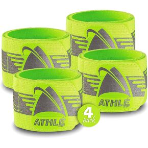 Athle Sport Reflective Running Band - High Visibility Arm Reflector Bands for Running, Cycling - Reflector for Runners for Wrist, Arm, and Ankle - Adjustable Running Reflective Gear Arm