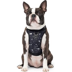 Canada Pooch No Pull Dog Harness Adjustable Dog Harness for Walking Dogs Seat Belt Harness, Front & Back D-Rings for Comfort & Control - Splatter/S