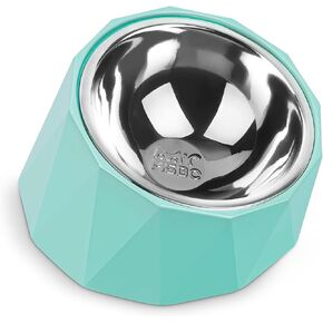 Small Dog Food Bowls - Slanted Dog Bowl for Small Size Dog, Tilted Dog Dish with Detachable Raised Stand for Flat-Face Puppy, Non-Slip, Non-Skid, Easier to Reach Food, XS/0.5Cup, Black