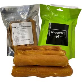 DOGCHEWZ™ Rawhide Free Basted Roll Chicken Wrapped Dog Chew Size 5 Inch (8 Count/Bag) - Gluten Free - Long Lasting Chew in Kuwait