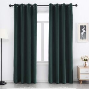 Bleach White Velvet Curtains 84 inches Long Soft Velvet Curtains Grommet Velvet Thermal Insulated Curtains Window Treatment for Bedroom Light Filtering Velvet Curtains Set of 2 Panels in Kuwait