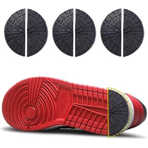 GULELAYAR 3 Pairs Sole Protector for Sneakers, Shoe Heel Repair Plates Shoes Heel Protector Non Slip Heel Pad Sole Plates for Men and Women (Black)