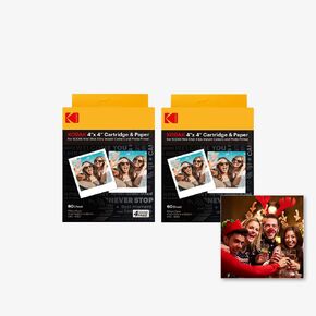 خرطوشة فيلم KODAK 4PASS مقاس 4 × 4 بوصة (120 ورقة) لكاميرا Kodak Mini Shot 4 ERA الفورية وطابعة الصور in Saudi Arabia
