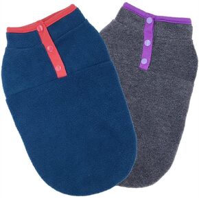 Pack of 2 Dog Sports Vest Dog Jacket Dog Coat with Leash Hole - Fleece Vest Dog Pullover - Warm Dog Jacket - Dog Clothes for Small Dogs Boy or Girl (X-Small, Contrasting colors)