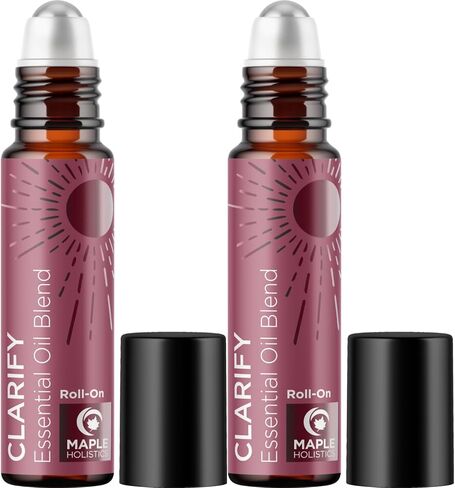 زيت أساسي للصداع - ينقي الصداع من مزيج الزيوت العطرية مع زيوت العلاج العطري - زيت النعناع وإكليل الجبل واللافندر على الزيوت العطرية لاسترخاء البشرة والعناية الذاتية، عبوة من قطعتين in Kuwait