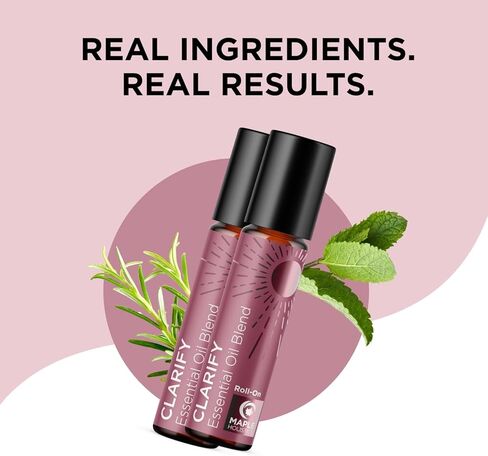 زيت أساسي للصداع - ينقي الصداع من مزيج الزيوت العطرية مع زيوت العلاج العطري - زيت النعناع وإكليل الجبل واللافندر على الزيوت العطرية لاسترخاء البشرة والعناية الذاتية، عبوة من قطعتين in Kuwait