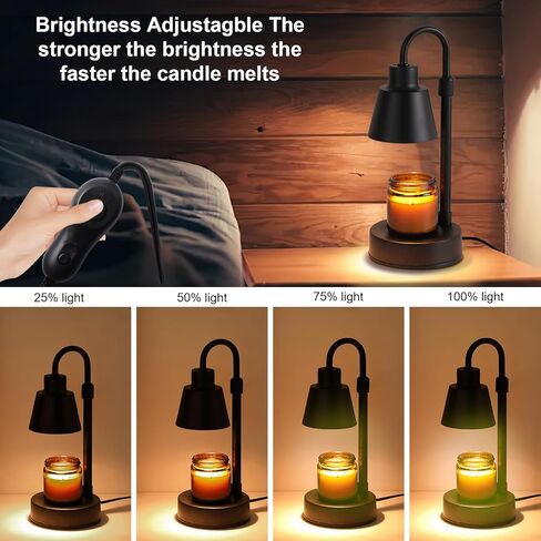 Wellehomi Candle Warmer Lamp,Height Adjustable Candle Lamp with Timer,Dimmable Candle Light Wax Warming Lamp Candle Melting Lamp for Valentine Mother's Day for Mom Women Mother Girl in Kuwait