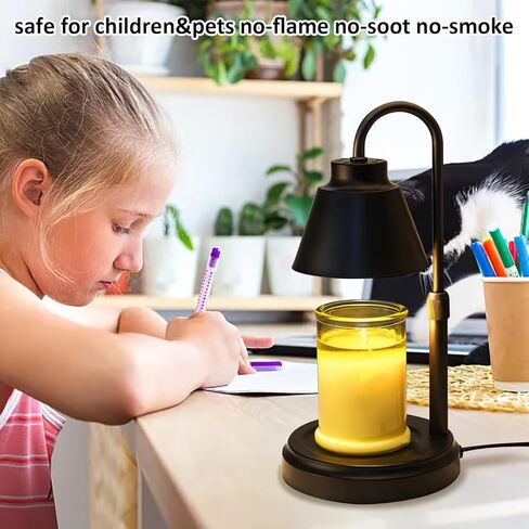 Wellehomi Candle Warmer Lamp,Height Adjustable Candle Lamp with Timer,Dimmable Candle Light Wax Warming Lamp Candle Melting Lamp for Valentine Mother's Day for Mom Women Mother Girl in Kuwait