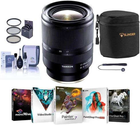 Tamron 17-28mm f/2.8 Di III RXD Lens for Sony E, Bundle with ProOptic 67mm Filter Kit, Cleaning Kit, Lens Cap Tether, PC Software Kit, Lens Pouch in Saudi Arabia