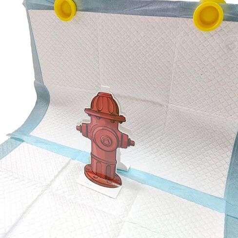 Dog Pee Pad Aid, Pack of 10 Paper Card Dog Pee Pad Trainer Paper Fire Hydrant Shaped Pet Diaper Pad Guide Replacement for Dog Puppy Training Supplies, 7.3 x 3.9in in Saudi Arabia