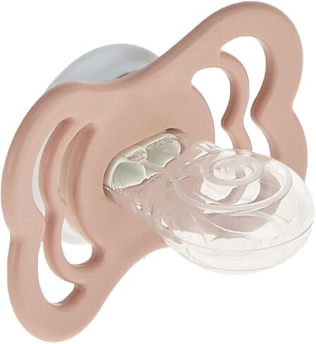 BIBS Supreme Baby Pacifier 2-Pack | Made in Denmark | BPA Free Dummy Soother, Symmetrical Nipple. Silicone, Size 1 (0-6 Months), Blush Glow/Vanilla Glow in Saudi Arabia