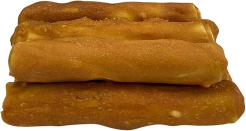 DOGCHEWZ™ Rawhide Free Basted Roll Chicken Wrapped Dog Chew Size 5 Inch (8 Count/Bag) - Gluten Free - Long Lasting Chew in Kuwait