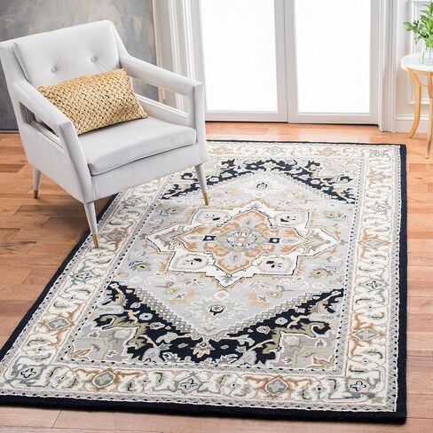 SAFAVIEH Heritage Collection Area Rug - 8' x 10', Red, Handmade Traditional Oriental Wool, Ideal for High Traffic Areas in Living Room, Bedroom (HG625A) in Saudi Arabia
