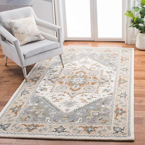 SAFAVIEH Heritage Collection Area Rug - 8' x 10', Red, Handmade Traditional Oriental Wool, Ideal for High Traffic Areas in Living Room, Bedroom (HG625A) in Saudi Arabia