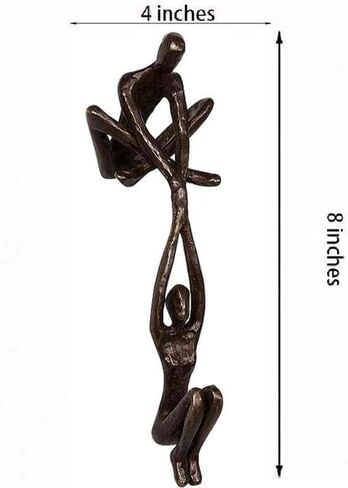 تمثال للزوجين من واي دبليو اتش دبليو ال اكس، ديكور منزلي فني لديكور المنزل والجلوس على الرف، هدية عصرية برونز للازواج من الحديد الزهر لديكور المنزل والمزرعة وغرفة النوم وغرفة المعيشة in Kuwait