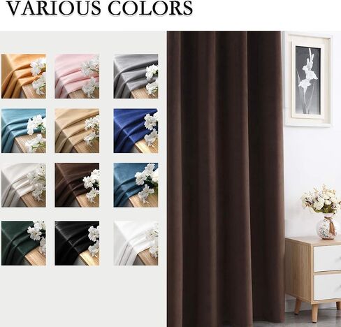 Bleach White Velvet Curtains 84 inches Long Soft Velvet Curtains Grommet Velvet Thermal Insulated Curtains Window Treatment for Bedroom Light Filtering Velvet Curtains Set of 2 Panels in Saudi Arabia