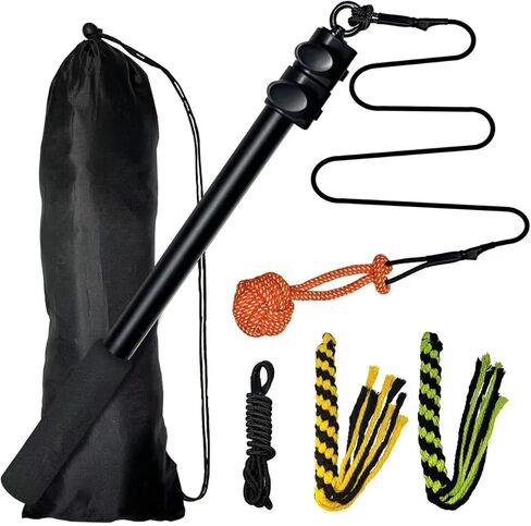 APOSU Flirt Pole Interactive Toys for Dogs Chase and Drag, Durable Teaser Wand with Pet Fleece Rope Tether Lure Toy o Outdoor Exercise & Training for Small Medium Large Dogs in Kuwait