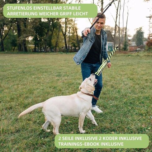 APOSU Flirt Pole Interactive Toys for Dogs Chase and Drag, Durable Teaser Wand with Pet Fleece Rope Tether Lure Toy o Outdoor Exercise & Training for Small Medium Large Dogs in Kuwait