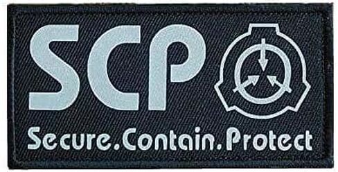 Black SCP Foundation Special Containment Procedures Foundation Logo Military Hook Loop Tactics Morale Luminous Patch Tactical Bag Accessories Tactical and Personal Defense Tactical Bags and Packs in Saudi Arabia