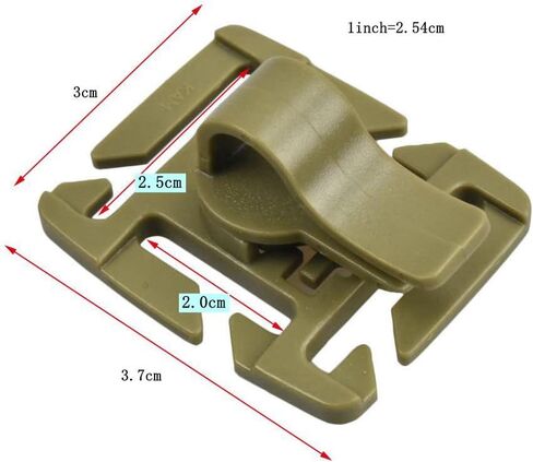 Jadedragon Multipurpose Tactical 360 Rotation D-Ring Clips/Locking Carabiner/Hydration Tube Clips/Elastic String Strap Management Tool for MOLLE Webbing Attachment Backpacks in Saudi Arabia