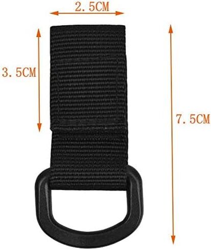 Jadedragon Multipurpose Tactical 360 Rotation D-Ring Clips/Locking Carabiner/Hydration Tube Clips/Elastic String Strap Management Tool for MOLLE Webbing Attachment Backpacks in Saudi Arabia