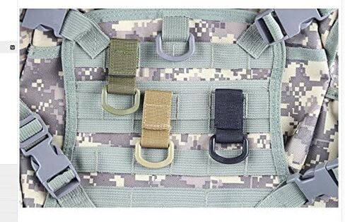 Jadedragon Multipurpose Tactical 360 Rotation D-Ring Clips/Locking Carabiner/Hydration Tube Clips/Elastic String Strap Management Tool for MOLLE Webbing Attachment Backpacks in Saudi Arabia