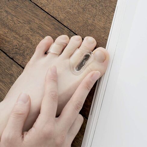 مصحح الورم الدائري للتوازن من Aider Therafoot - فاصل أصابع القدم قابل للغسل وإعادة الاستخدام ووسائد للورم - مادة هلامية ناعمة - تخفيف آلام القدم ومحاذاة أصابع القدم (حجم موحد - اليسار) in Kuwait