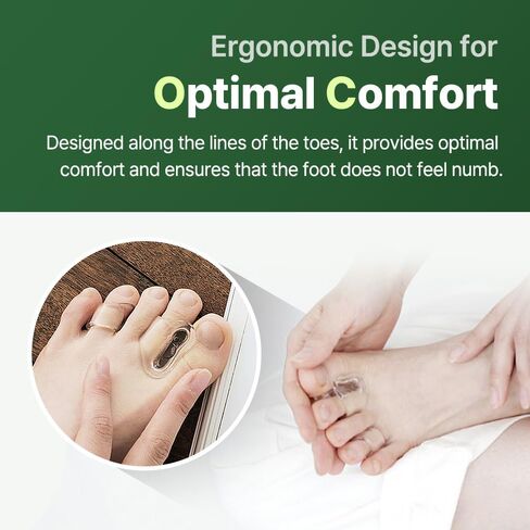 مصحح الورم الدائري للتوازن من Aider Therafoot - فاصل أصابع القدم قابل للغسل وإعادة الاستخدام ووسائد للورم - مادة هلامية ناعمة - تخفيف آلام القدم ومحاذاة أصابع القدم (حجم موحد - اليسار) in Kuwait