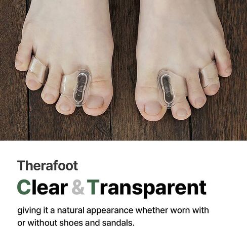 مصحح الورم الدائري للتوازن من Aider Therafoot - فاصل أصابع القدم قابل للغسل وإعادة الاستخدام ووسائد للورم - مادة هلامية ناعمة - تخفيف آلام القدم ومحاذاة أصابع القدم (حجم موحد - اليسار) in Kuwait