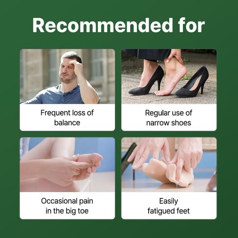 مصحح الورم الدائري للتوازن من Aider Therafoot - فاصل أصابع القدم قابل للغسل وإعادة الاستخدام ووسائد للورم - مادة هلامية ناعمة - تخفيف آلام القدم ومحاذاة أصابع القدم (حجم موحد - اليسار) in Kuwait