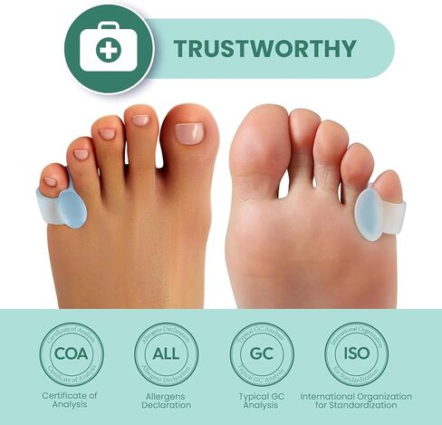 Welnove Pinky Toe Spacers，Toe Separator for Men，Bunion Corrector for Men，Blue in Kuwait