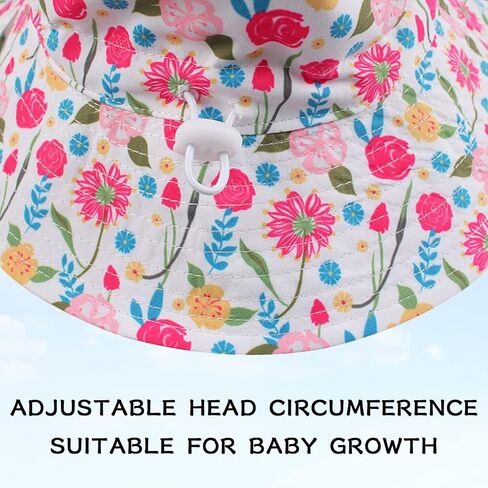 قبعة Peecabe Baby Sun Hat للفتيات الصغار قبعة قابلة للتعديل للأطفال قبعة صيفية للأطفال الأولاد للحماية من الشمس in Kuwait